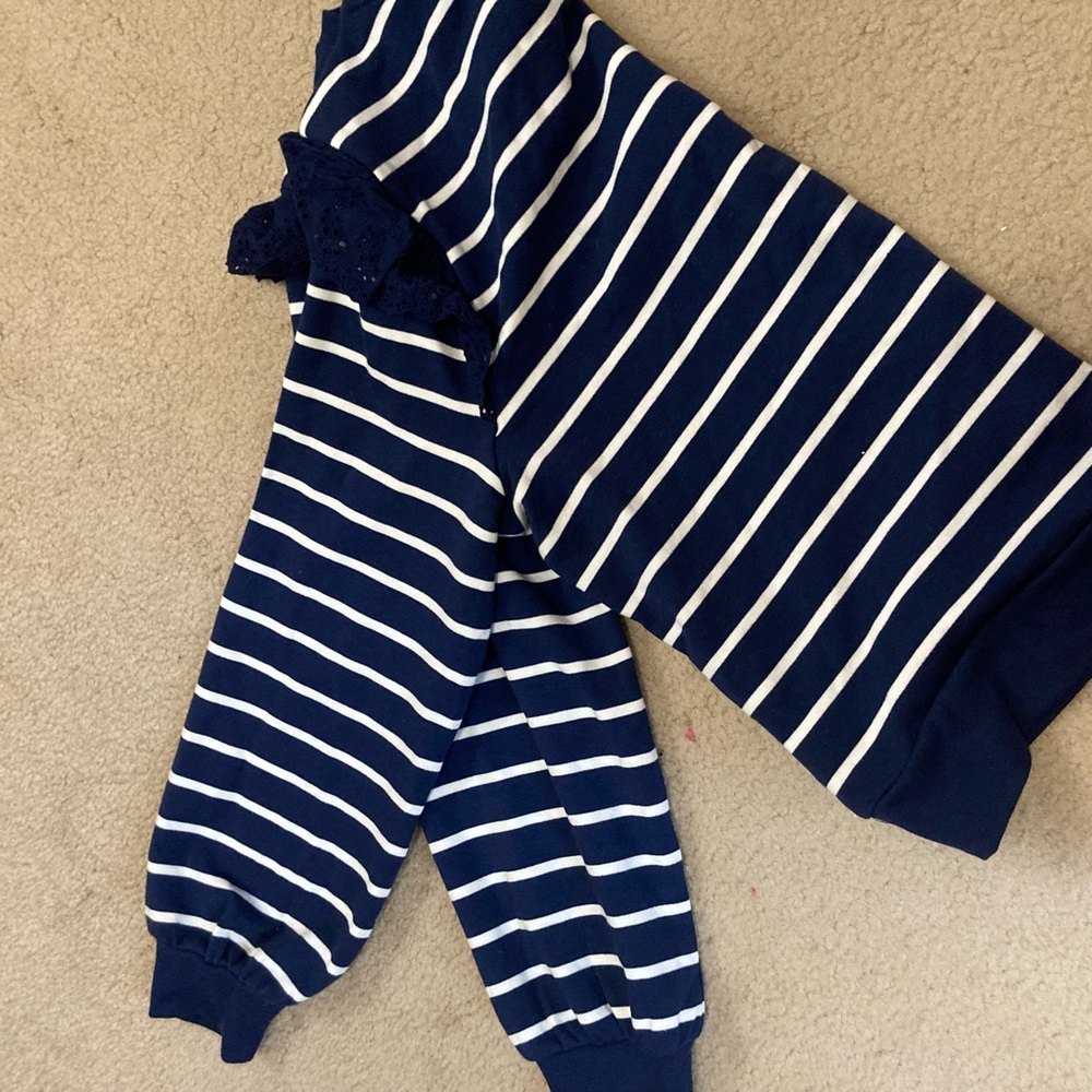 New J Crew striped navy sweatshirt